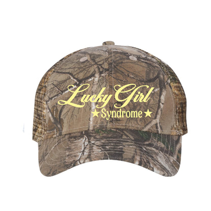 Lucky Girl Syndrome Camo Trucker Hat