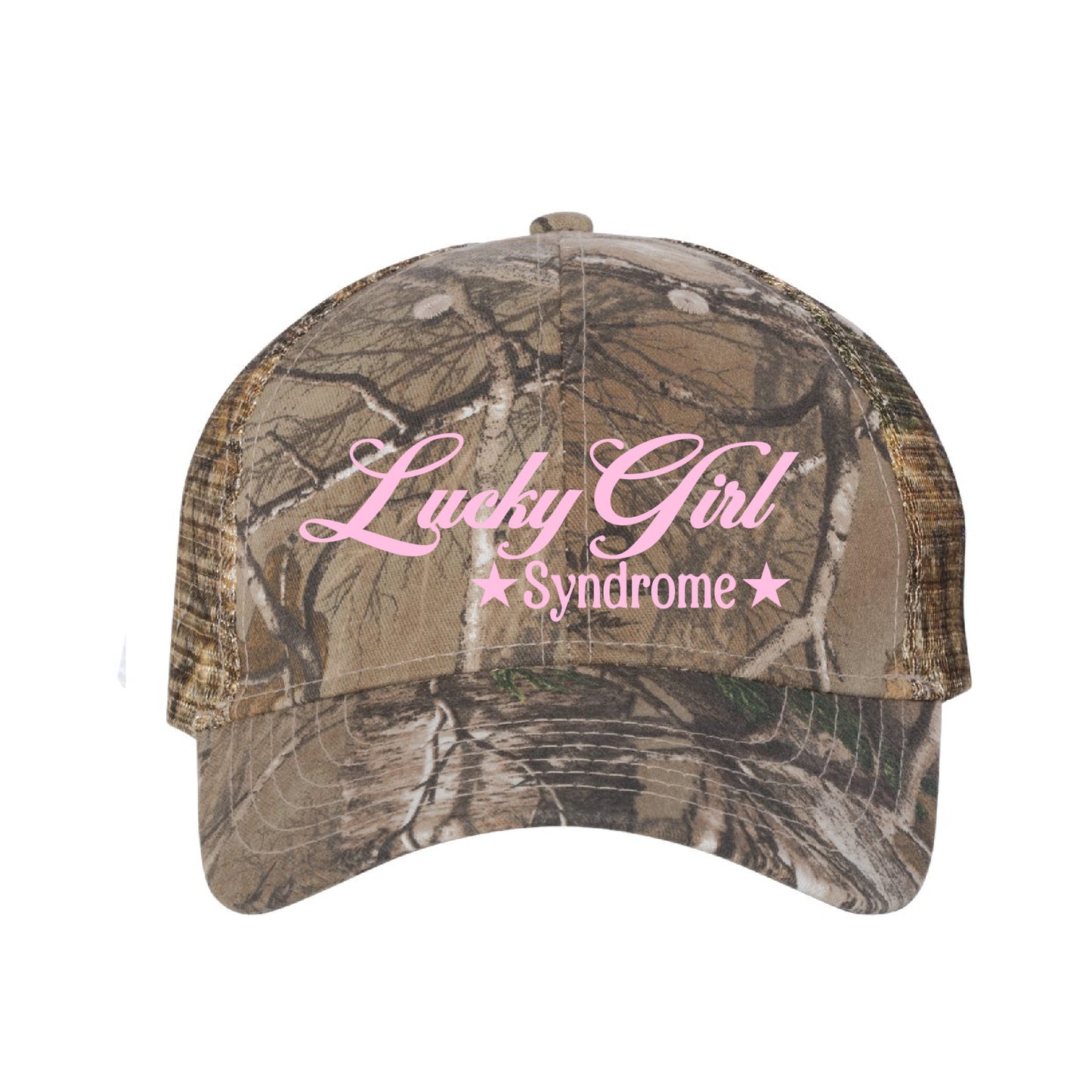 Lucky Girl Syndrome Camo Trucker Hat